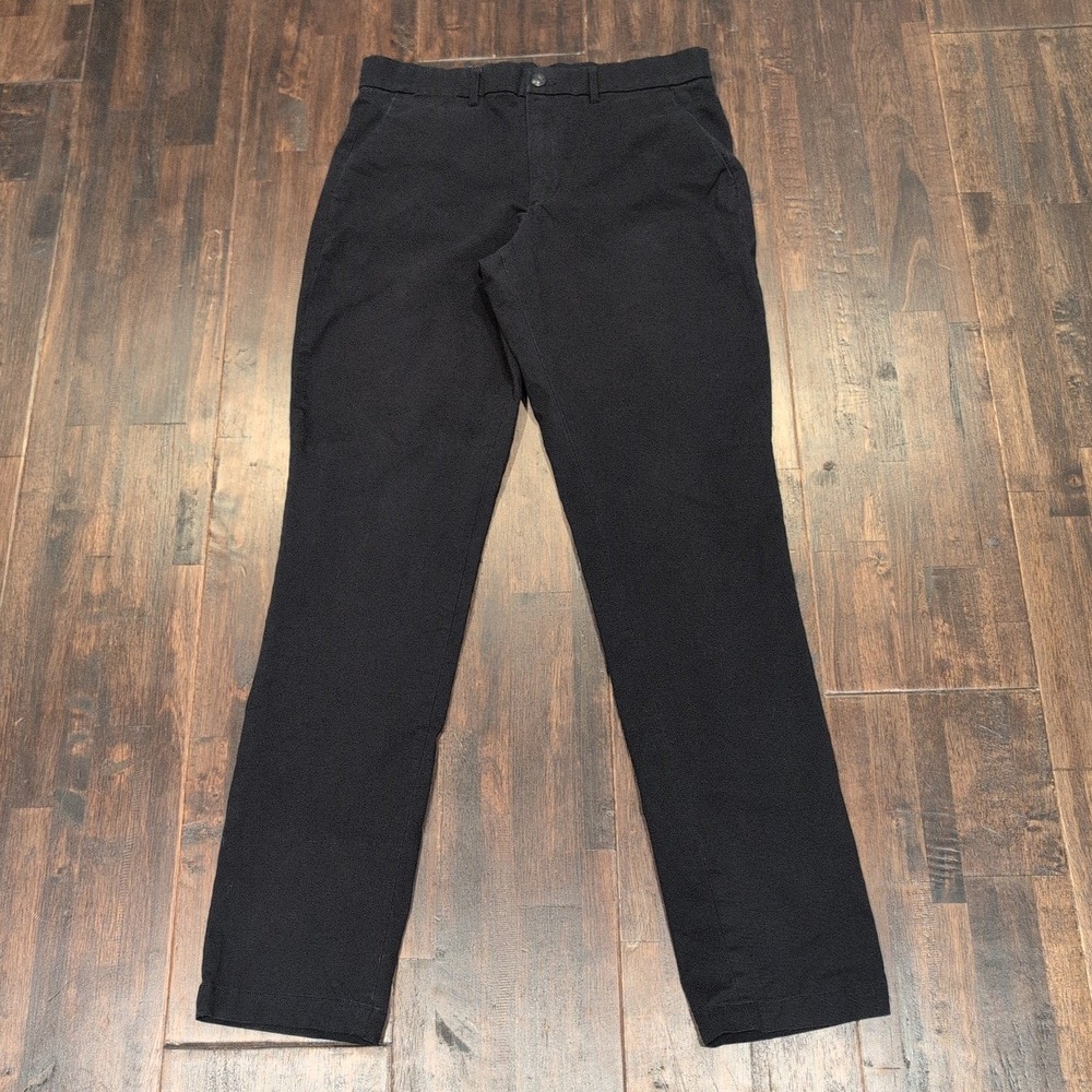 GAP Men Slim Fit Black Chino Pants Size 32x34 Casual Dress Trousers Inseam 33"